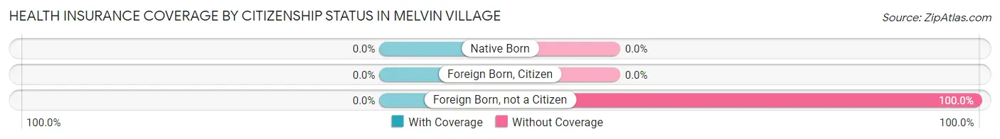 Health Insurance Coverage by Citizenship Status in Melvin Village