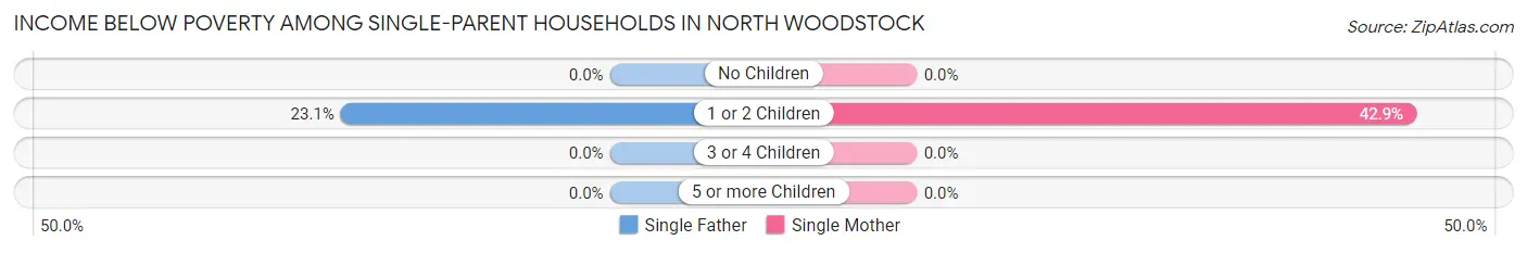 Income Below Poverty Among Single-Parent Households in North Woodstock