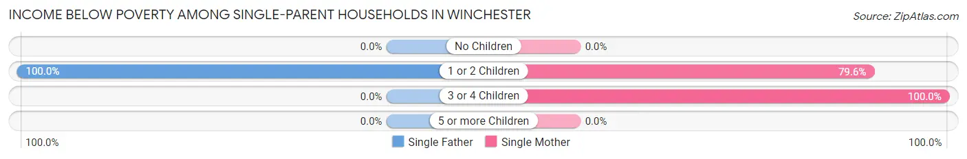 Income Below Poverty Among Single-Parent Households in Winchester