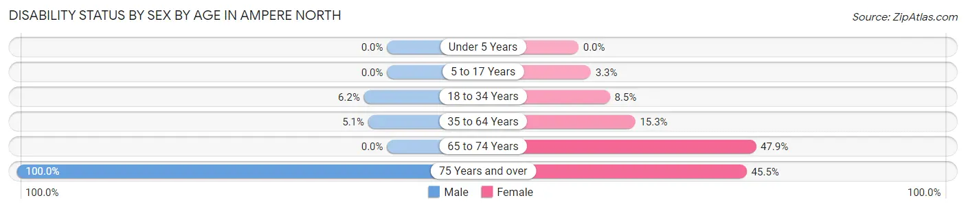 Disability Status by Sex by Age in Ampere North