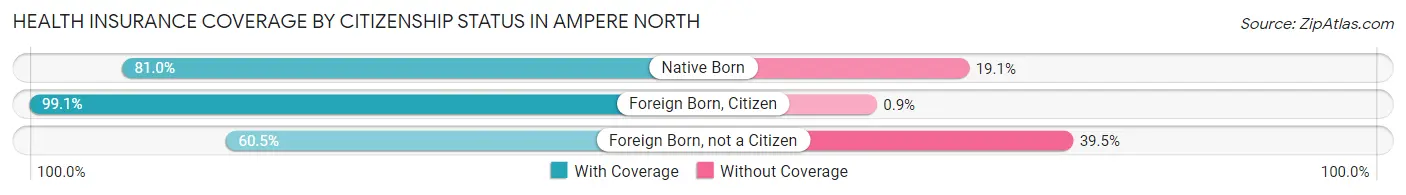 Health Insurance Coverage by Citizenship Status in Ampere North