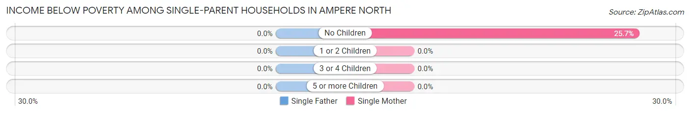 Income Below Poverty Among Single-Parent Households in Ampere North
