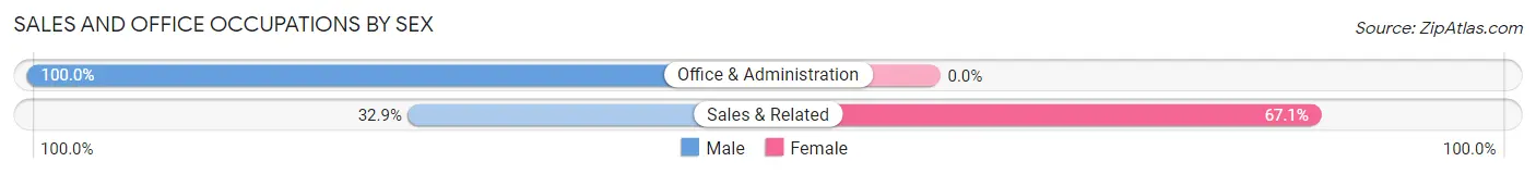 Sales and Office Occupations by Sex in Beesleys Point
