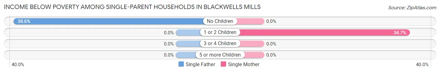Income Below Poverty Among Single-Parent Households in Blackwells Mills