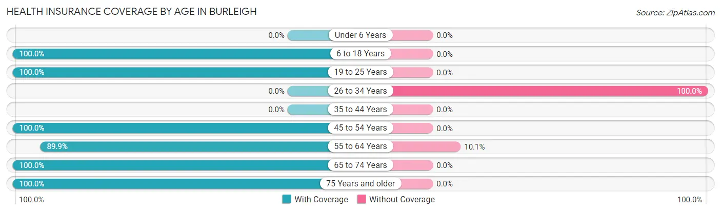 Health Insurance Coverage by Age in Burleigh