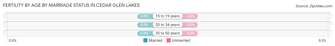 Female Fertility by Age by Marriage Status in Cedar Glen Lakes