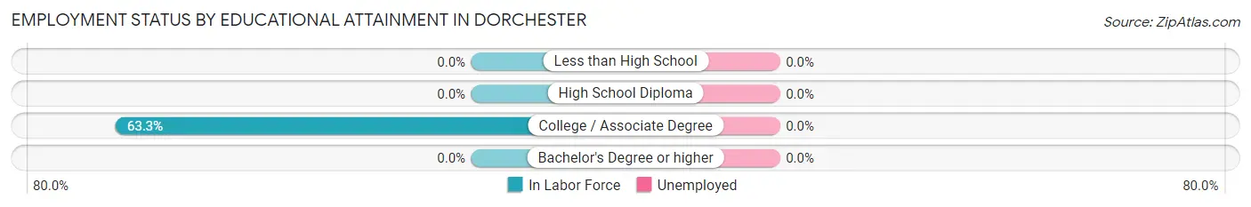 Employment Status by Educational Attainment in Dorchester