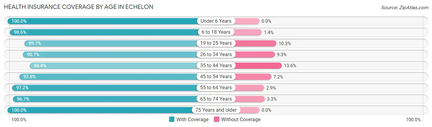 Health Insurance Coverage by Age in Echelon