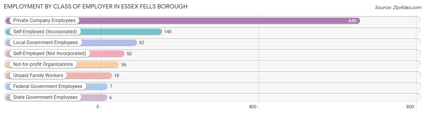 Employment by Class of Employer in Essex Fells borough