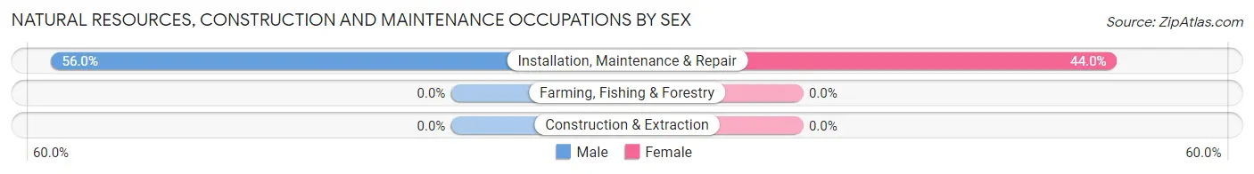 Natural Resources, Construction and Maintenance Occupations by Sex in Forsgate