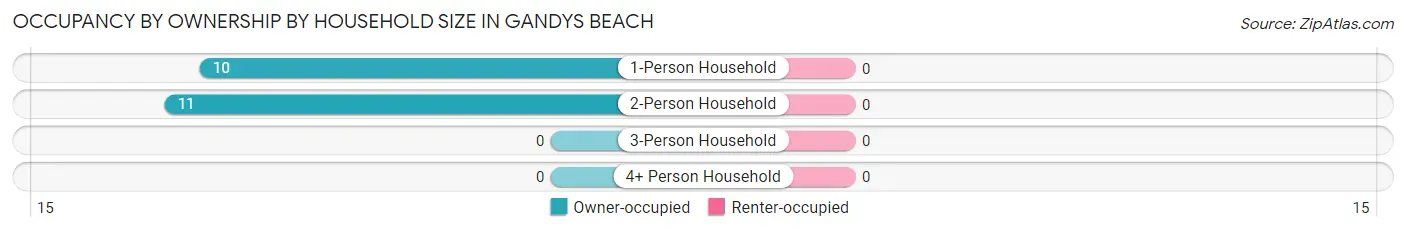 Occupancy by Ownership by Household Size in Gandys Beach