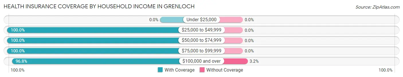 Health Insurance Coverage by Household Income in Grenloch