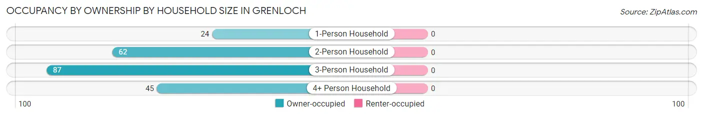 Occupancy by Ownership by Household Size in Grenloch