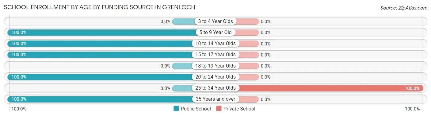 School Enrollment by Age by Funding Source in Grenloch