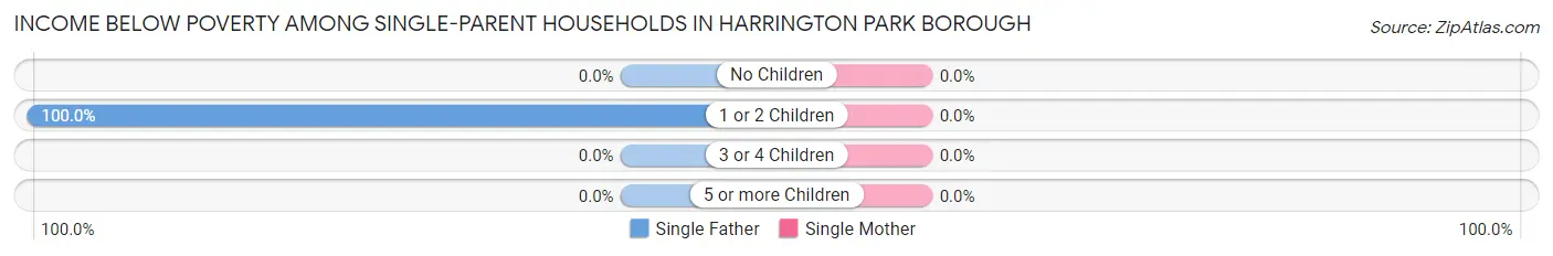 Income Below Poverty Among Single-Parent Households in Harrington Park borough