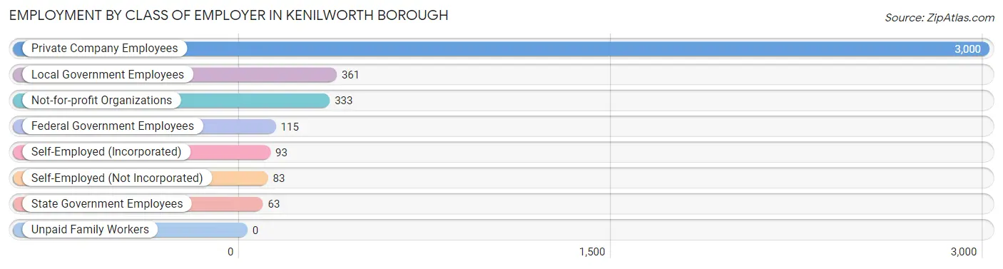 Employment by Class of Employer in Kenilworth borough