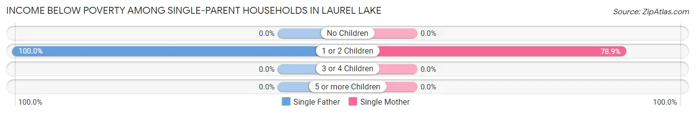 Income Below Poverty Among Single-Parent Households in Laurel Lake