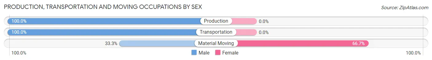 Production, Transportation and Moving Occupations by Sex in Leisuretowne