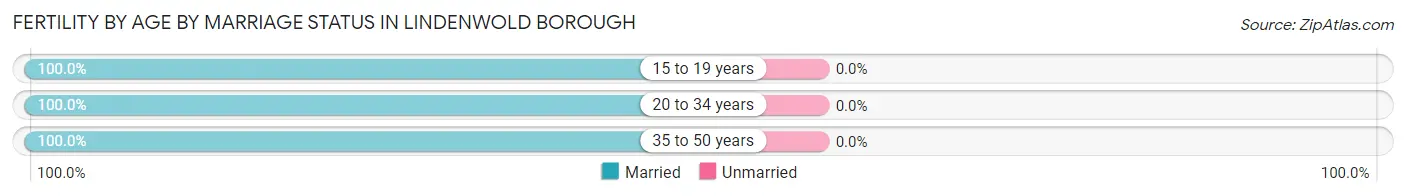 Female Fertility by Age by Marriage Status in Lindenwold borough