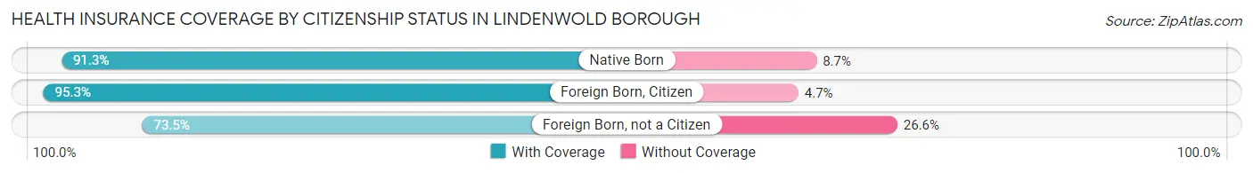 Health Insurance Coverage by Citizenship Status in Lindenwold borough