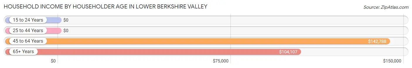 Household Income by Householder Age in Lower Berkshire Valley