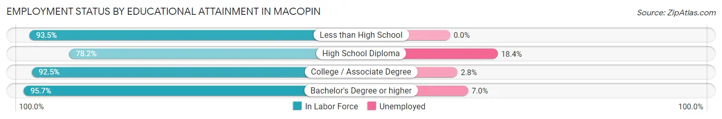 Employment Status by Educational Attainment in Macopin