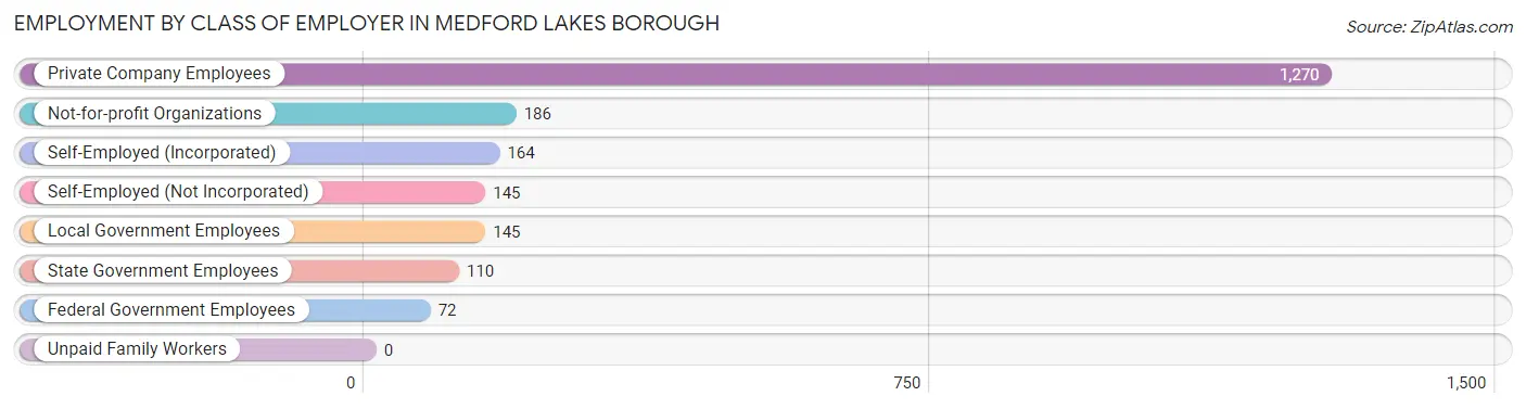 Employment by Class of Employer in Medford Lakes borough