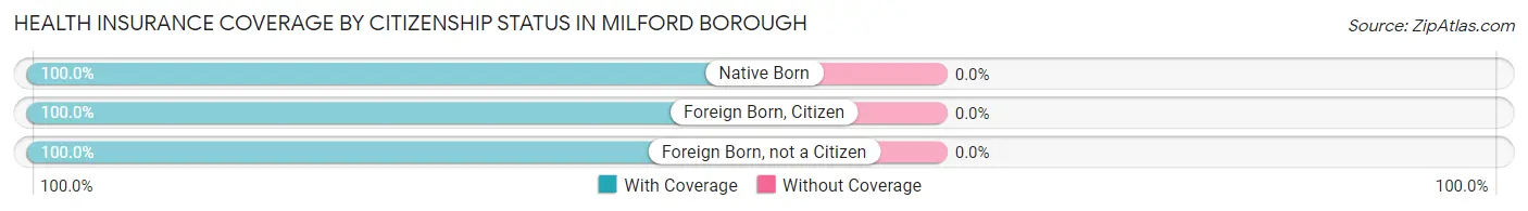 Health Insurance Coverage by Citizenship Status in Milford borough