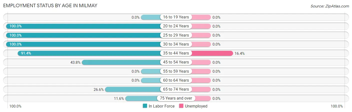 Employment Status by Age in Milmay