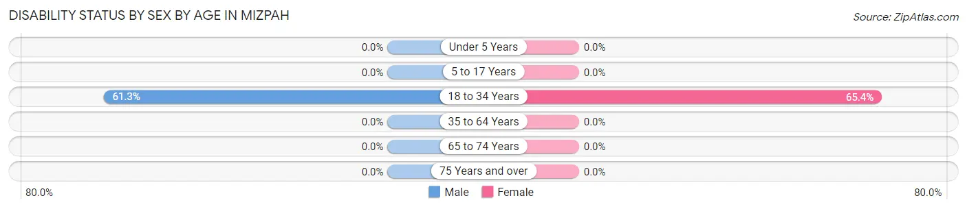 Disability Status by Sex by Age in Mizpah