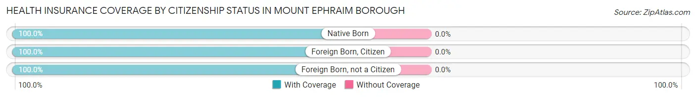 Health Insurance Coverage by Citizenship Status in Mount Ephraim borough