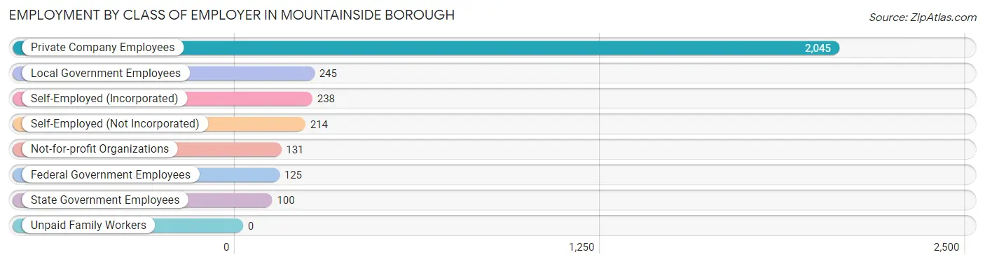 Employment by Class of Employer in Mountainside borough