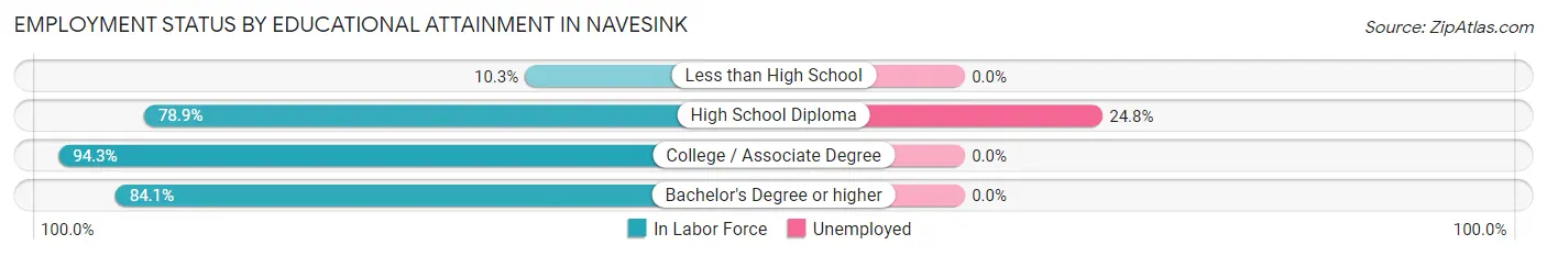 Employment Status by Educational Attainment in Navesink