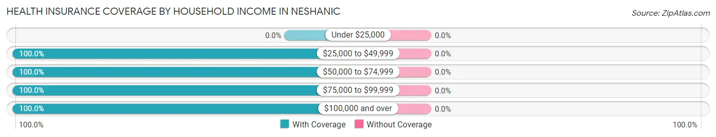 Health Insurance Coverage by Household Income in Neshanic