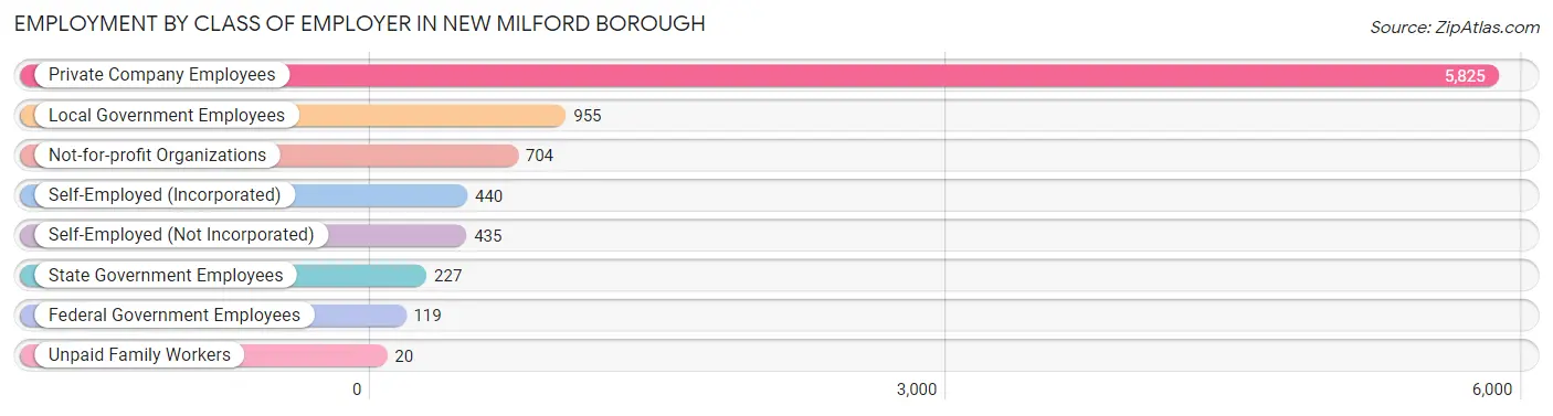 Employment by Class of Employer in New Milford borough