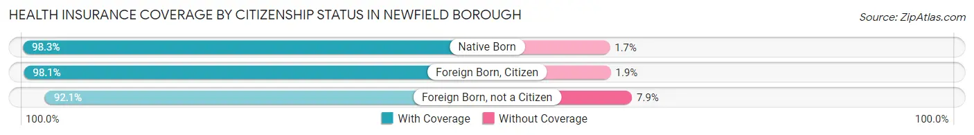 Health Insurance Coverage by Citizenship Status in Newfield borough