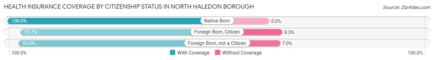 Health Insurance Coverage by Citizenship Status in North Haledon borough