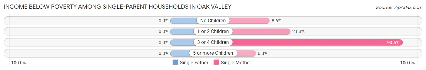 Income Below Poverty Among Single-Parent Households in Oak Valley