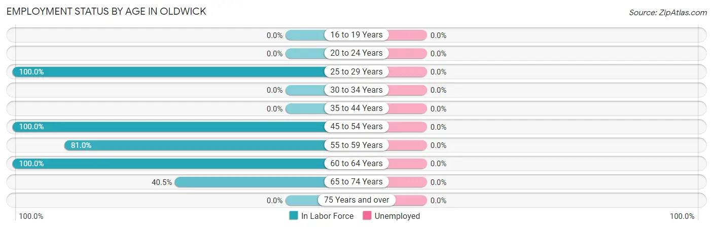 Employment Status by Age in Oldwick