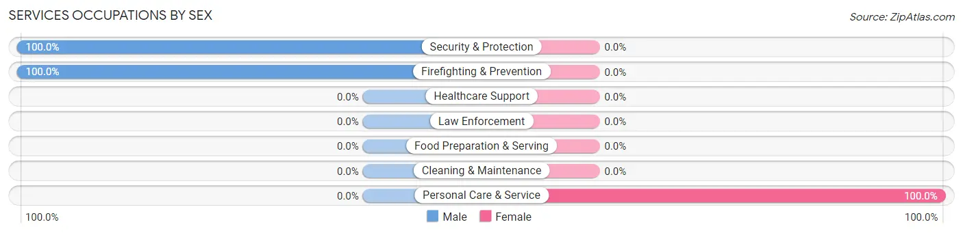 Services Occupations by Sex in Othello