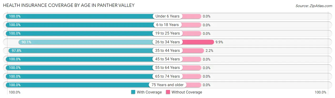Health Insurance Coverage by Age in Panther Valley