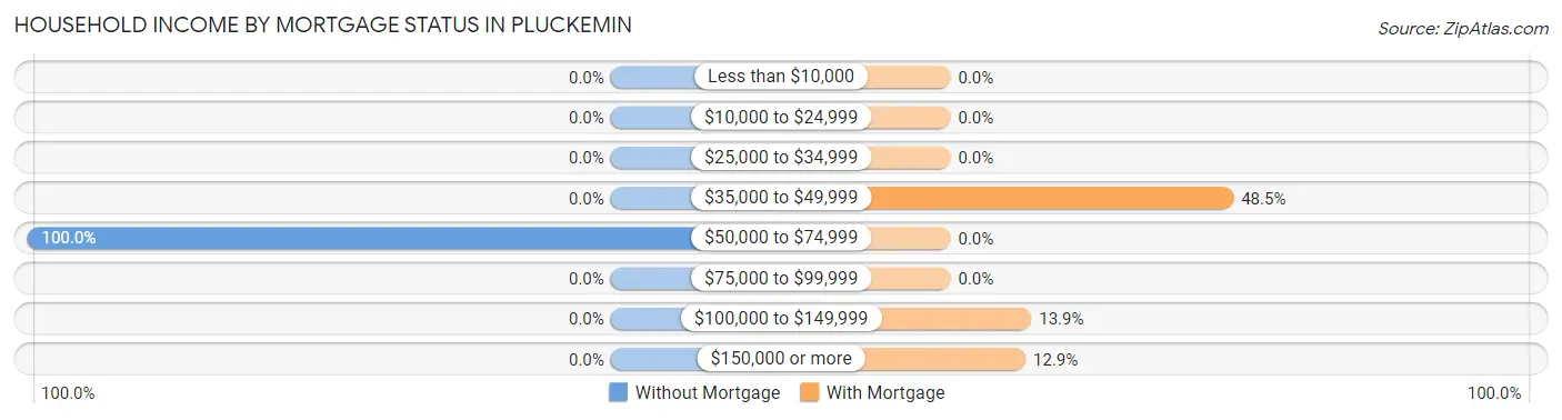 Household Income by Mortgage Status in Pluckemin