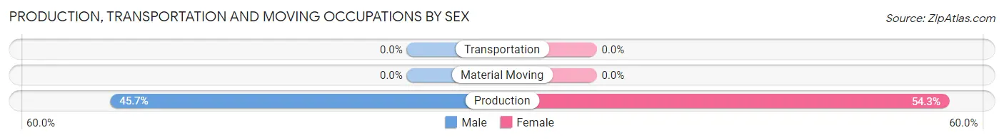 Production, Transportation and Moving Occupations by Sex in Princeton Junction