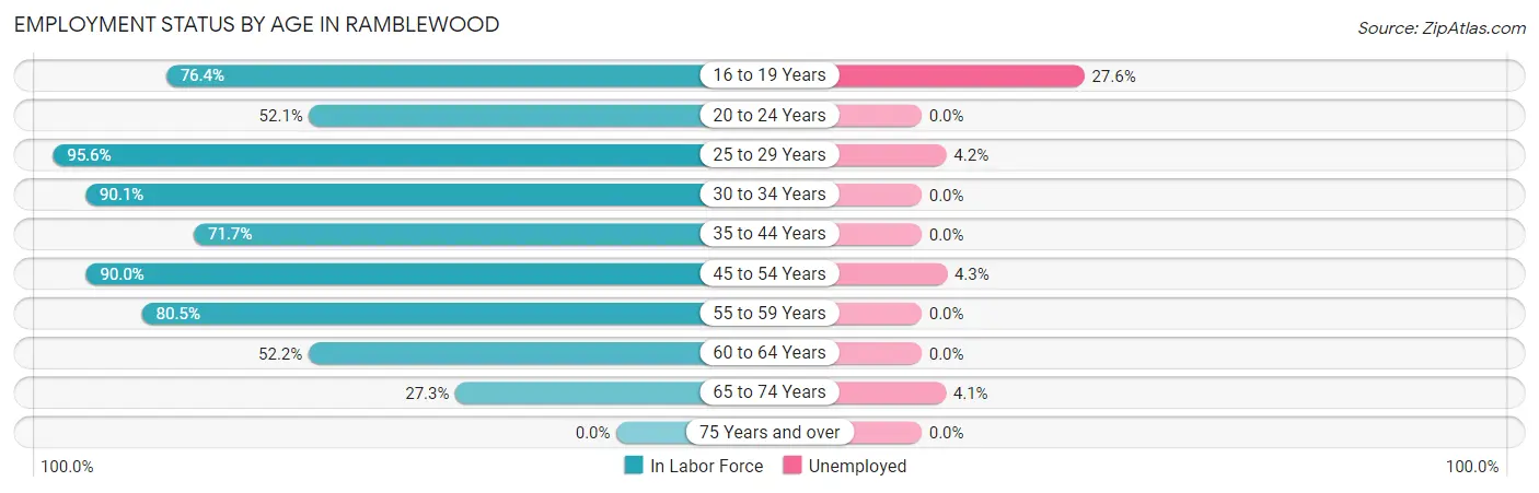Employment Status by Age in Ramblewood