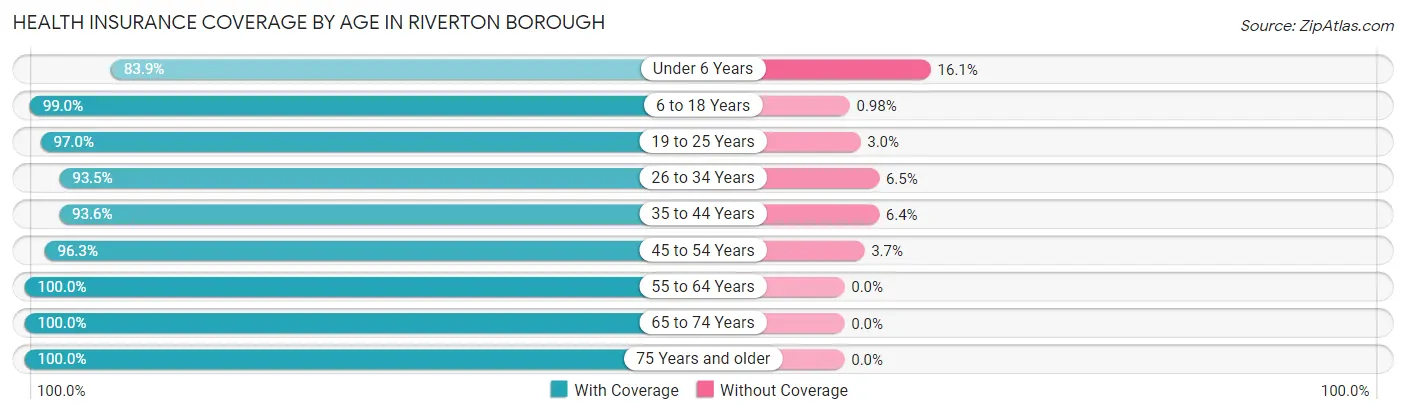 Health Insurance Coverage by Age in Riverton borough