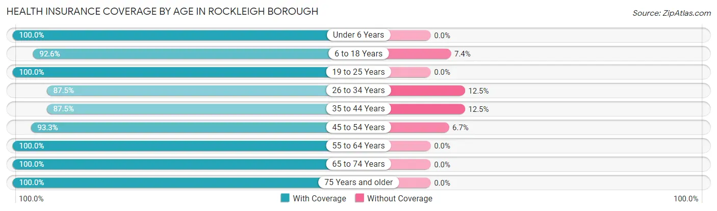 Health Insurance Coverage by Age in Rockleigh borough