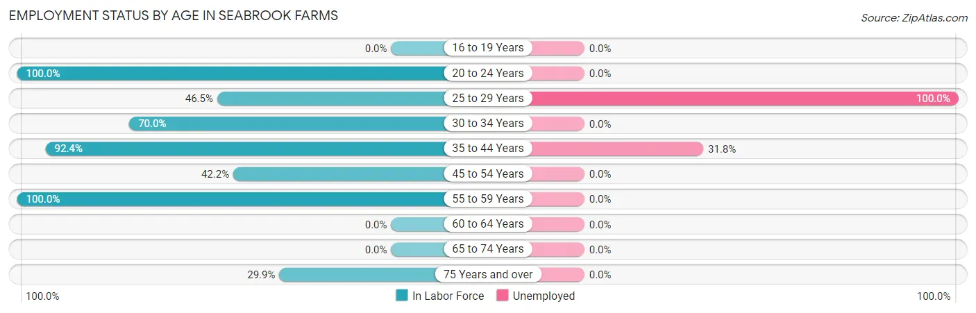 Employment Status by Age in Seabrook Farms