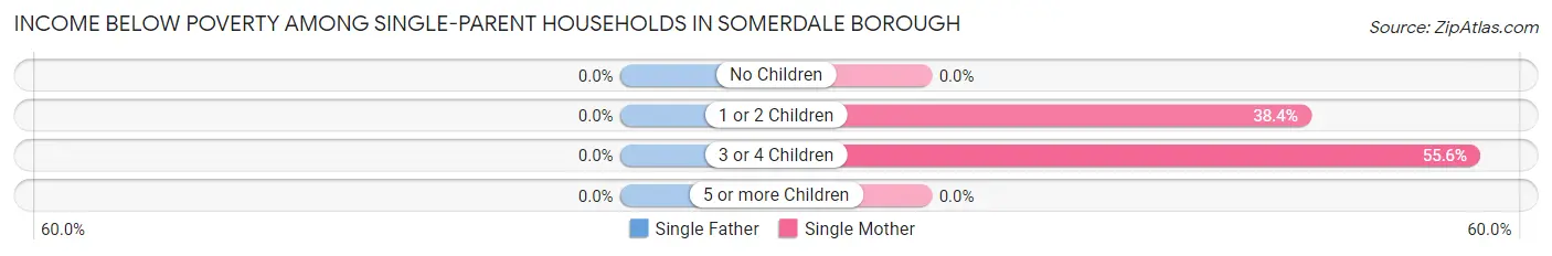 Income Below Poverty Among Single-Parent Households in Somerdale borough