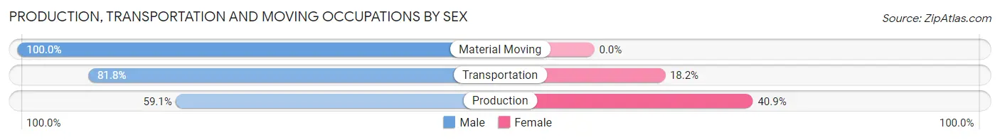 Production, Transportation and Moving Occupations by Sex in Somers Point