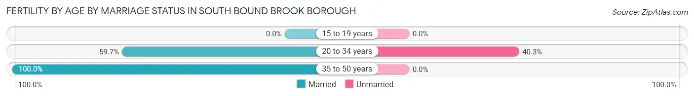 Female Fertility by Age by Marriage Status in South Bound Brook borough